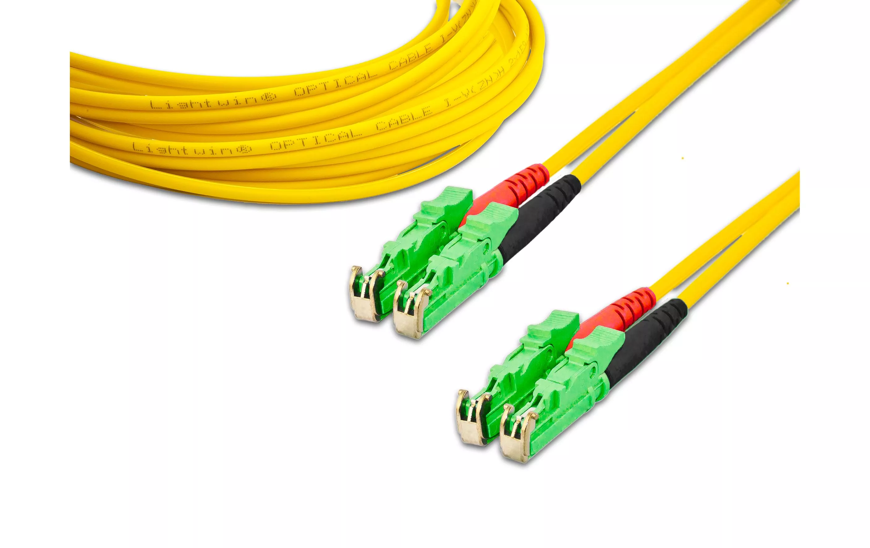 Câble patch à fibre optique LSH/APC-LSH/APC, Singlemode, Duplex, 2m