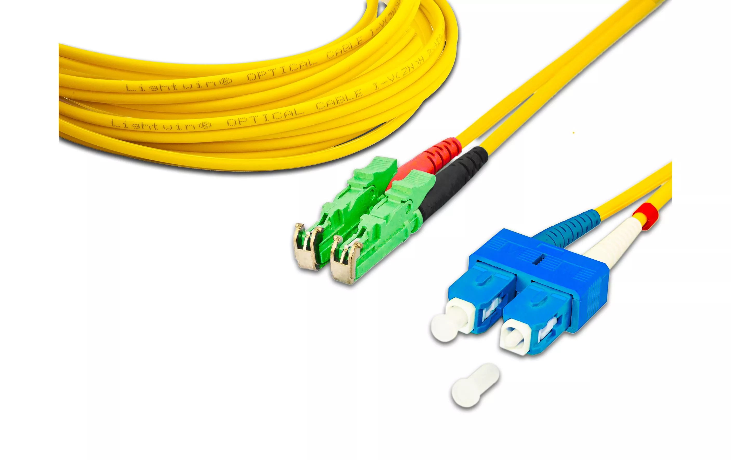 Câble patch à fibre optique LSH/APC-SC, Singlemode, Duplex, 1m