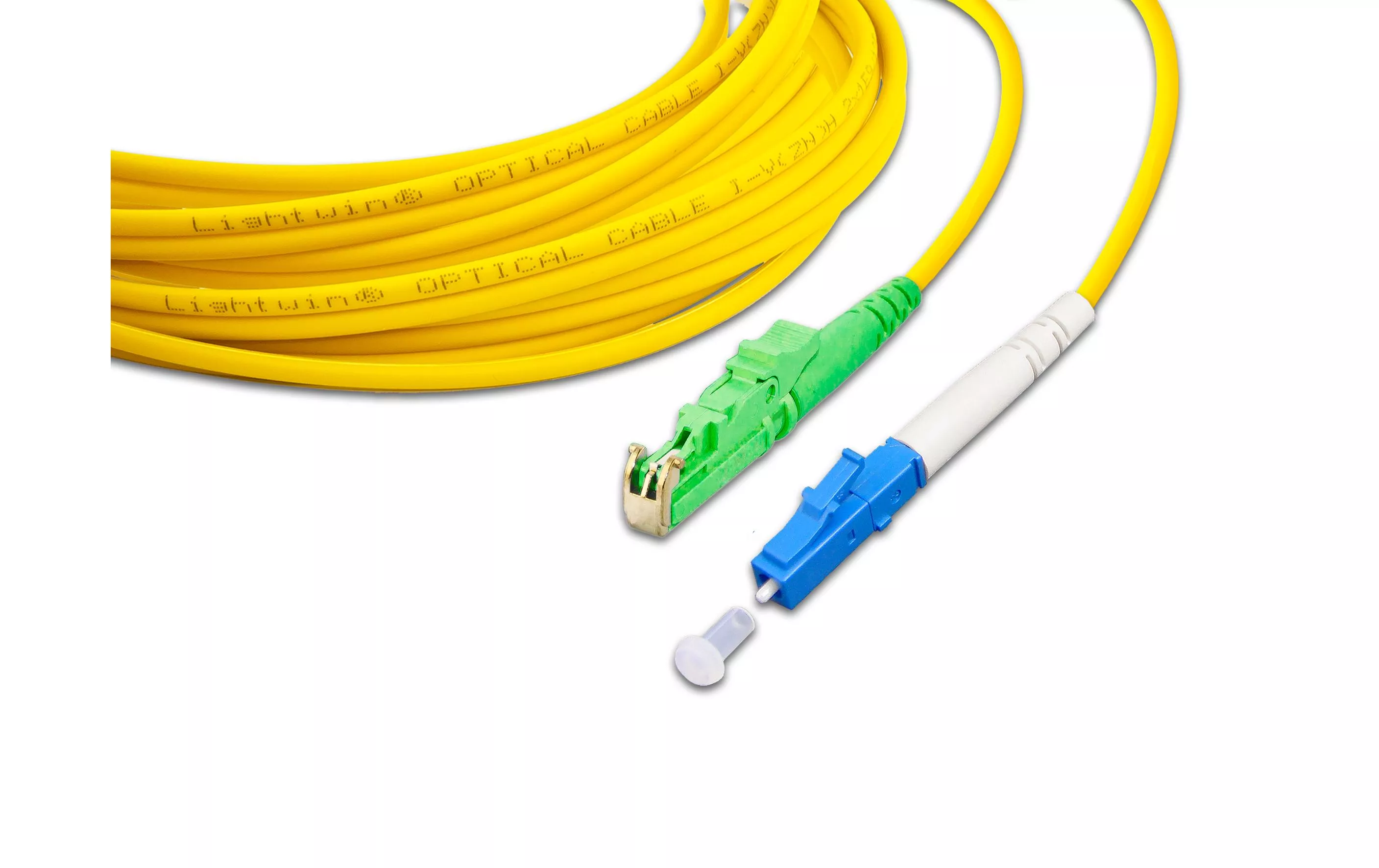 Câble patch à fibre optique LSH/APC-LC, Singlemode, Simplex, 2m