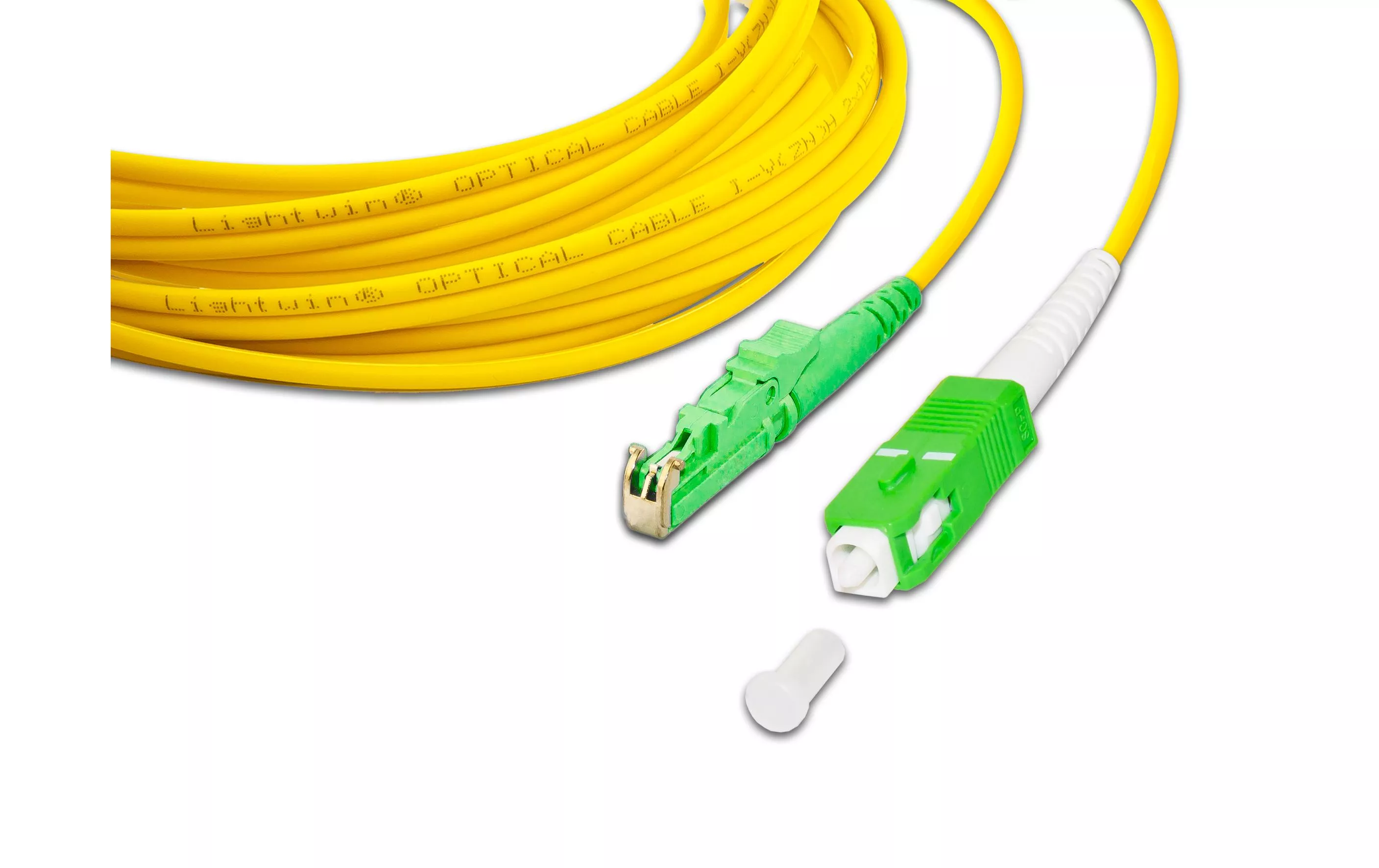 Câble patch à fibre optique LSH/APC-SC/APC, Singlemode, Simplex, 2m
