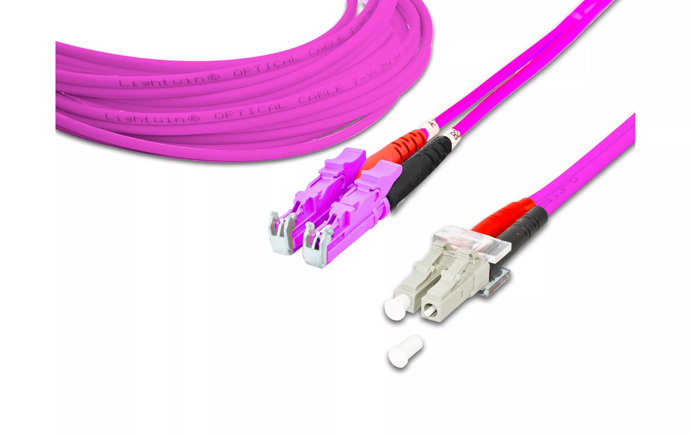 Câble patch à fibre optique LSH-LC, Multimode, OM4, 1m