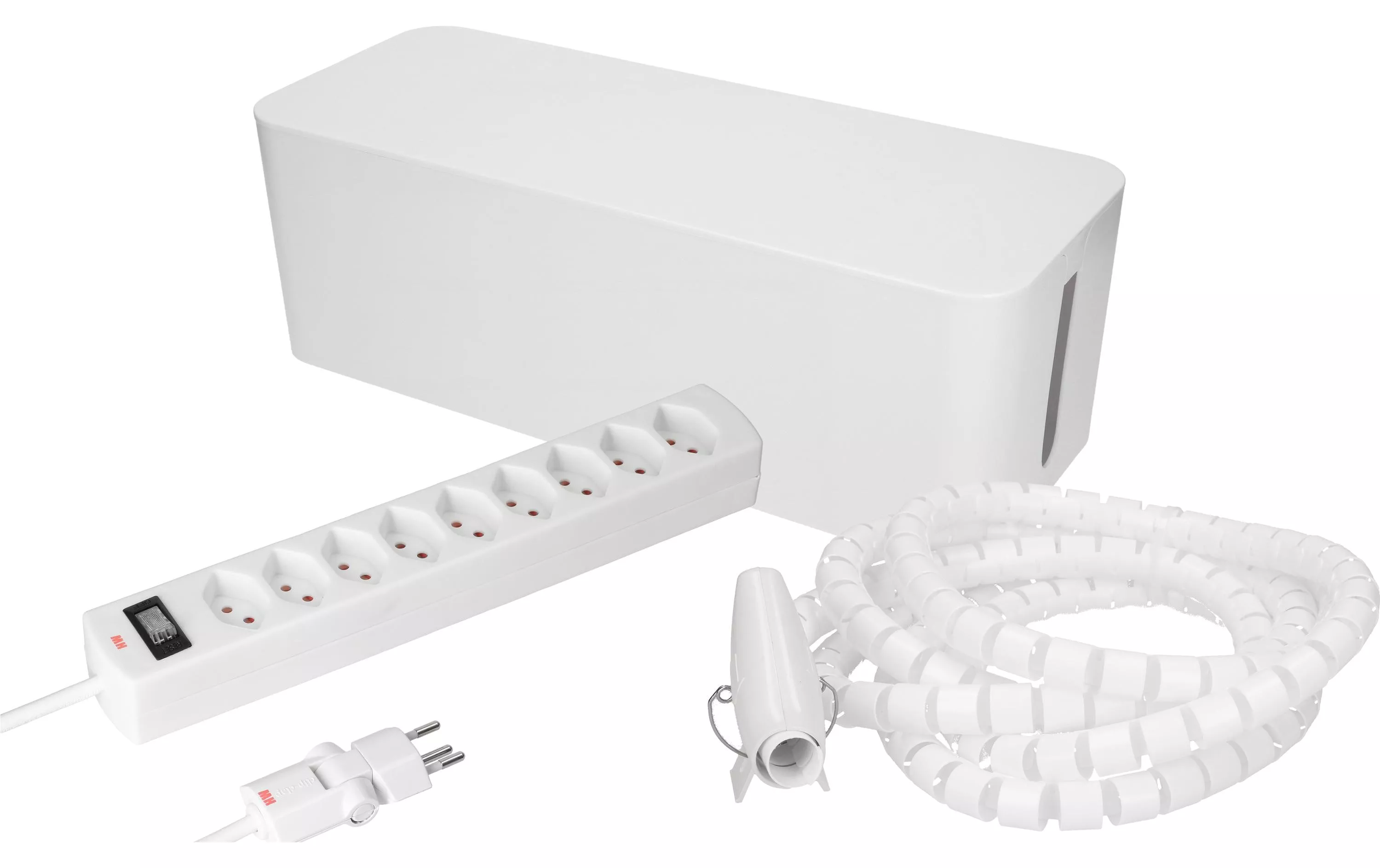 Boîte à câbles avec bande de connexion 9x T13 Blanc