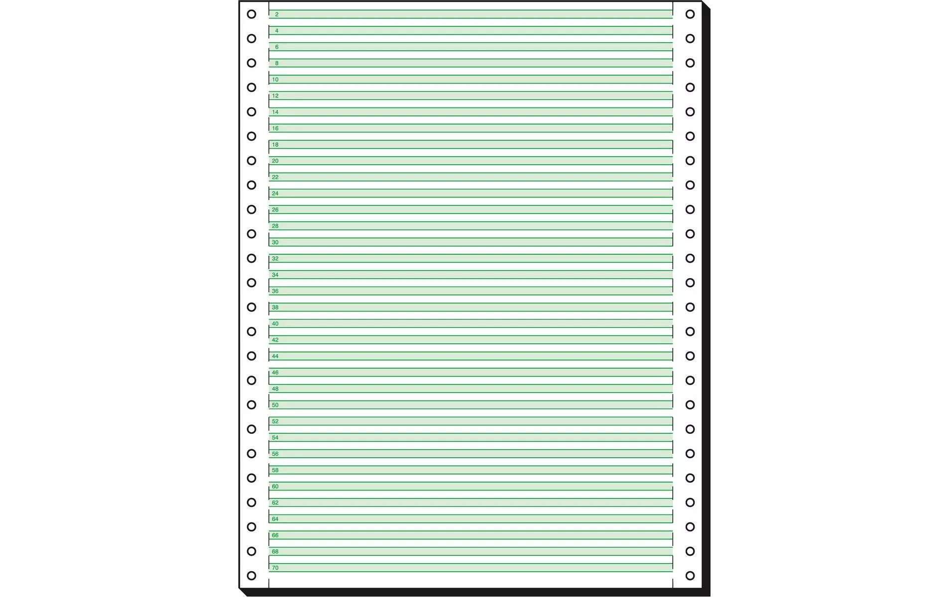 Papier pour photocopie A4, Vert/Blanc, 60 g/m²,2000 Blatt