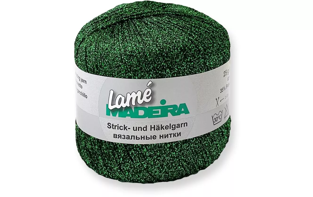 Filato per uncinetto e maglia Madeira Lamé 25 g, 175 m, Verde