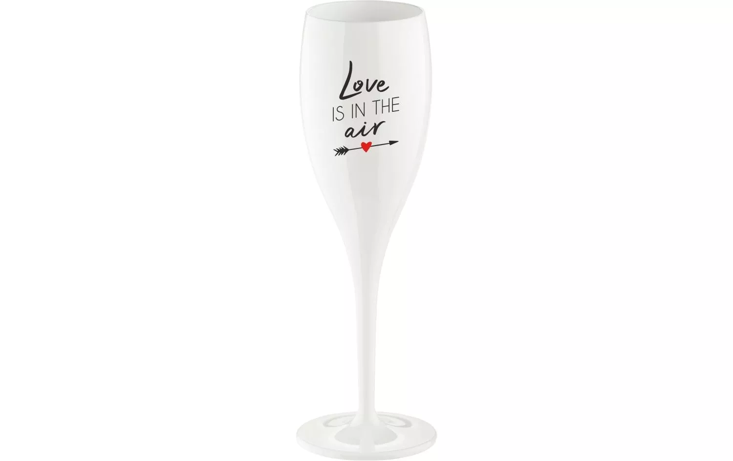 Sektglas Superglas Love is in the air 100 ml, 1 Stück, Weiss