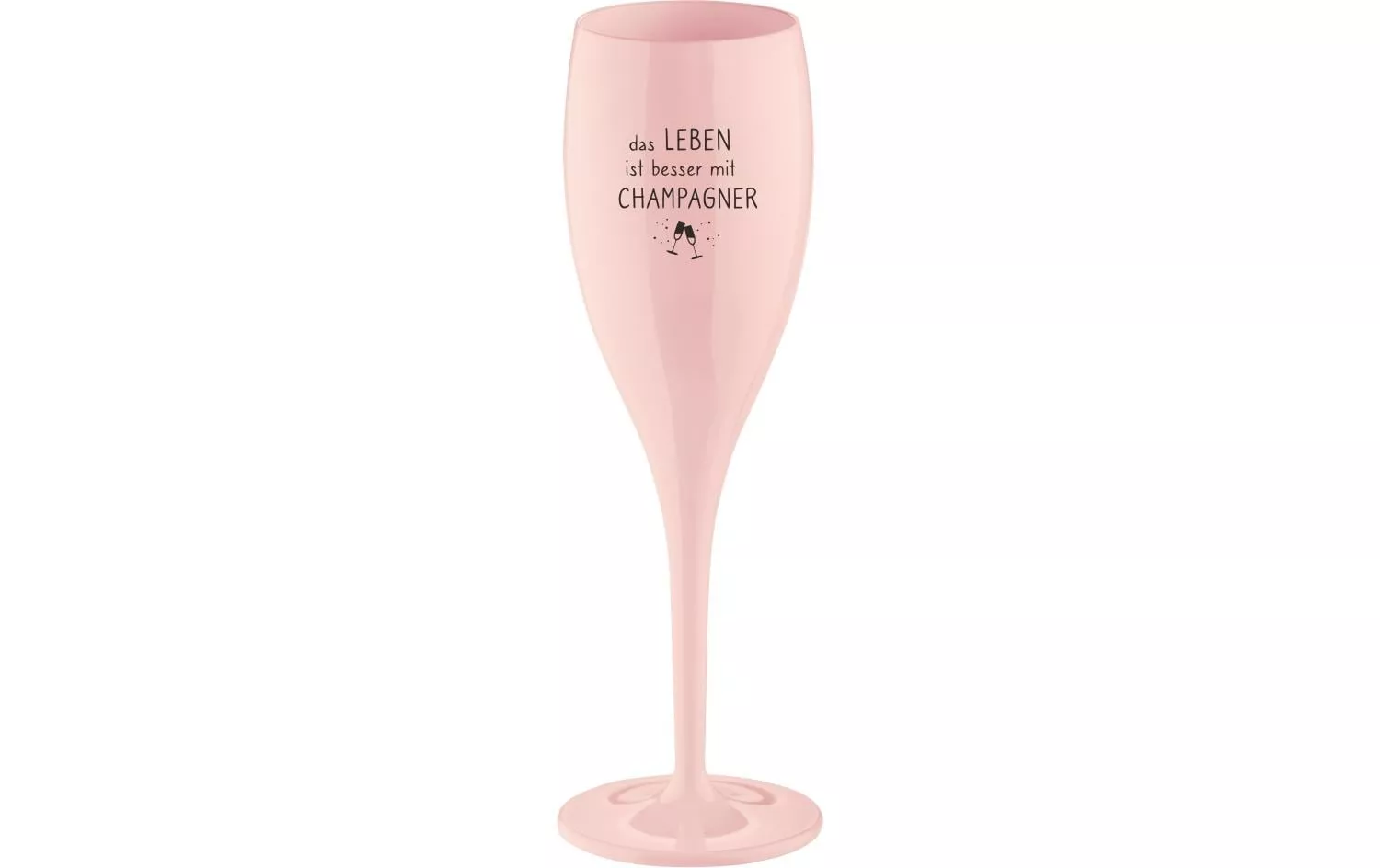 Champagne Glass Super Glass Life is Better 100 ml, 1 pz, Rosa