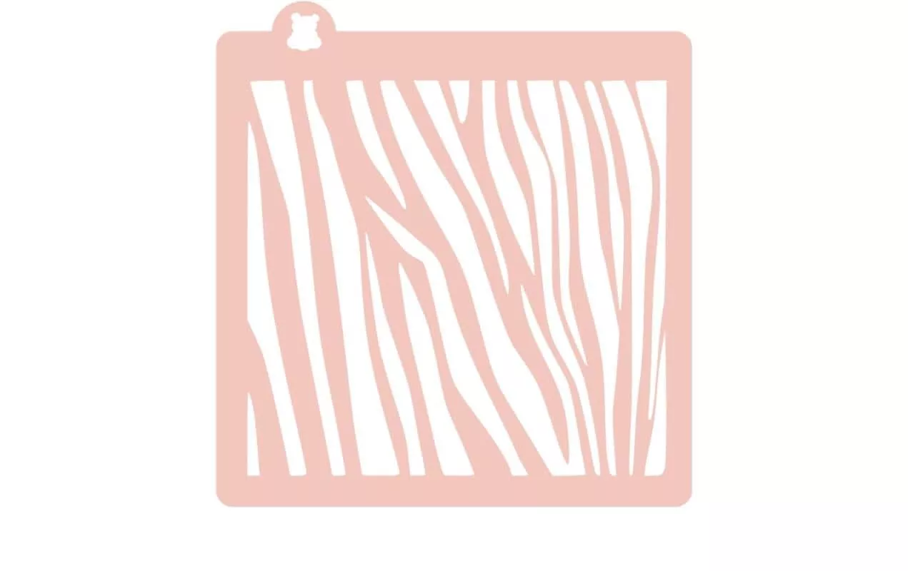 Schablone Zebra Weiss