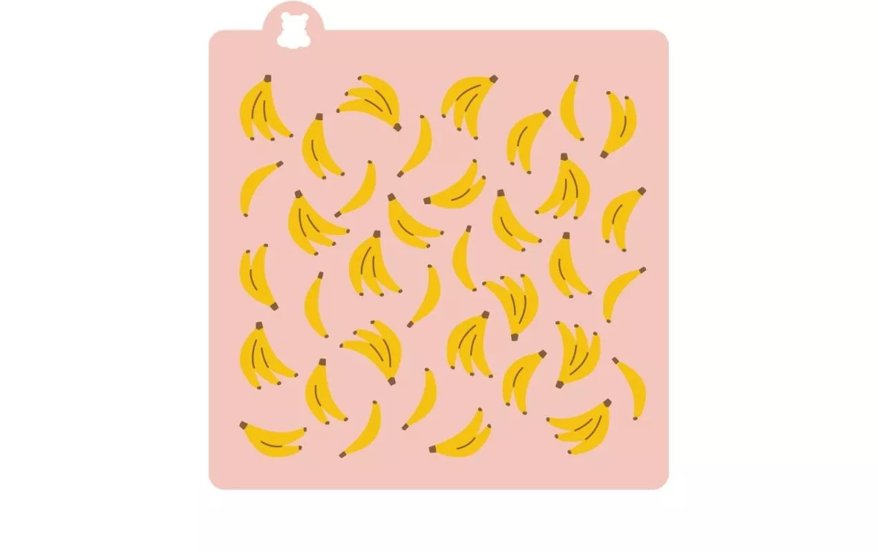 Schablone Banane 2-teilig, Weiss