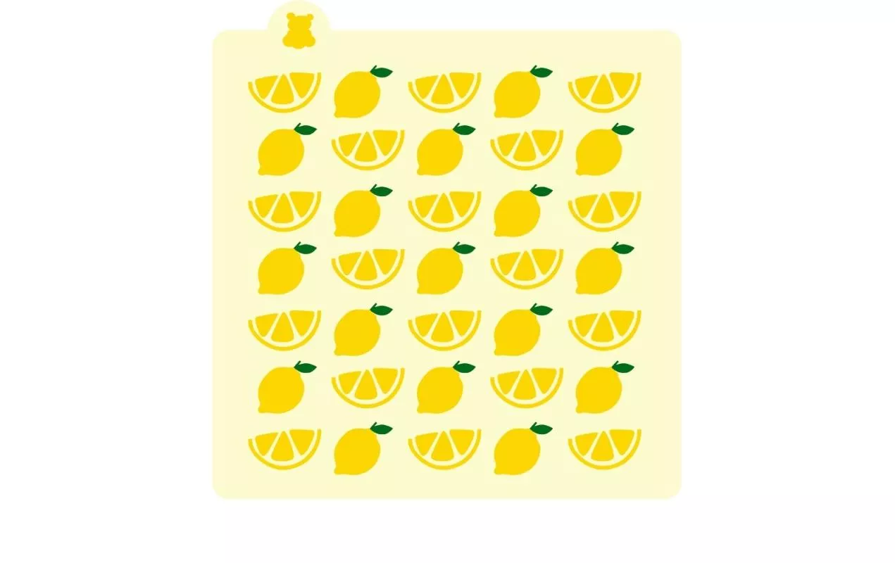 Schablone Zitrone 2-teilig, Weiss