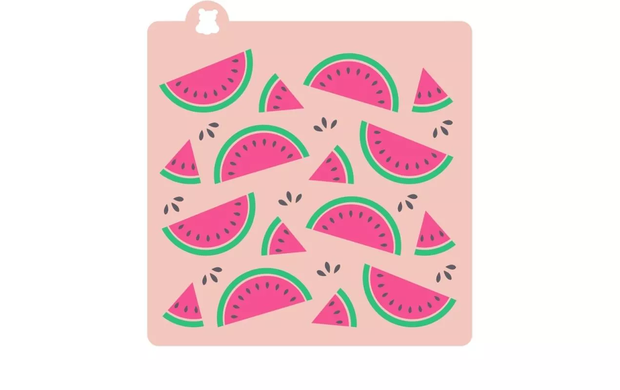 Schablone Wassermelone 3-teilig, Weiss