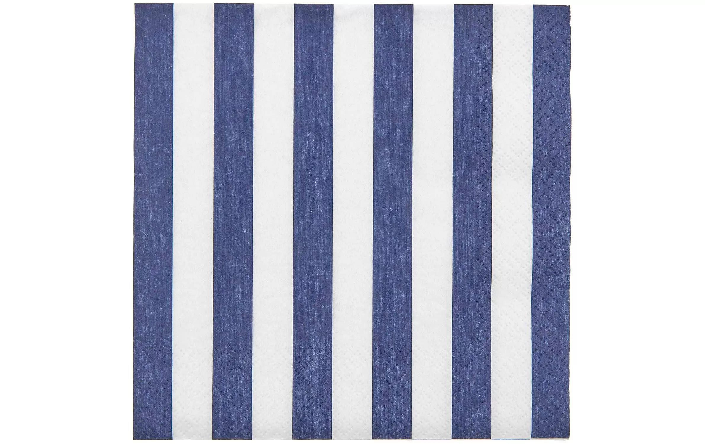 Serviettes en papier Rayé 33 x 33 cm, 20 Pièce/s, Bleu/Blanc
