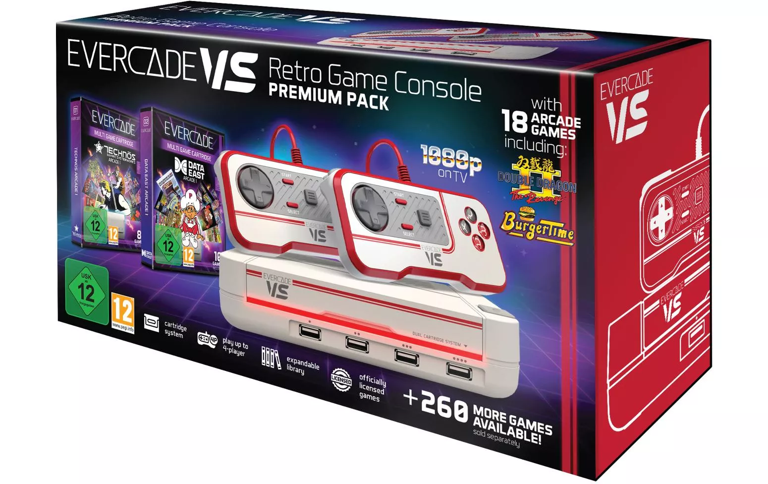 Spielkonsole Blaze Evercade VS Premium Pack Weiss