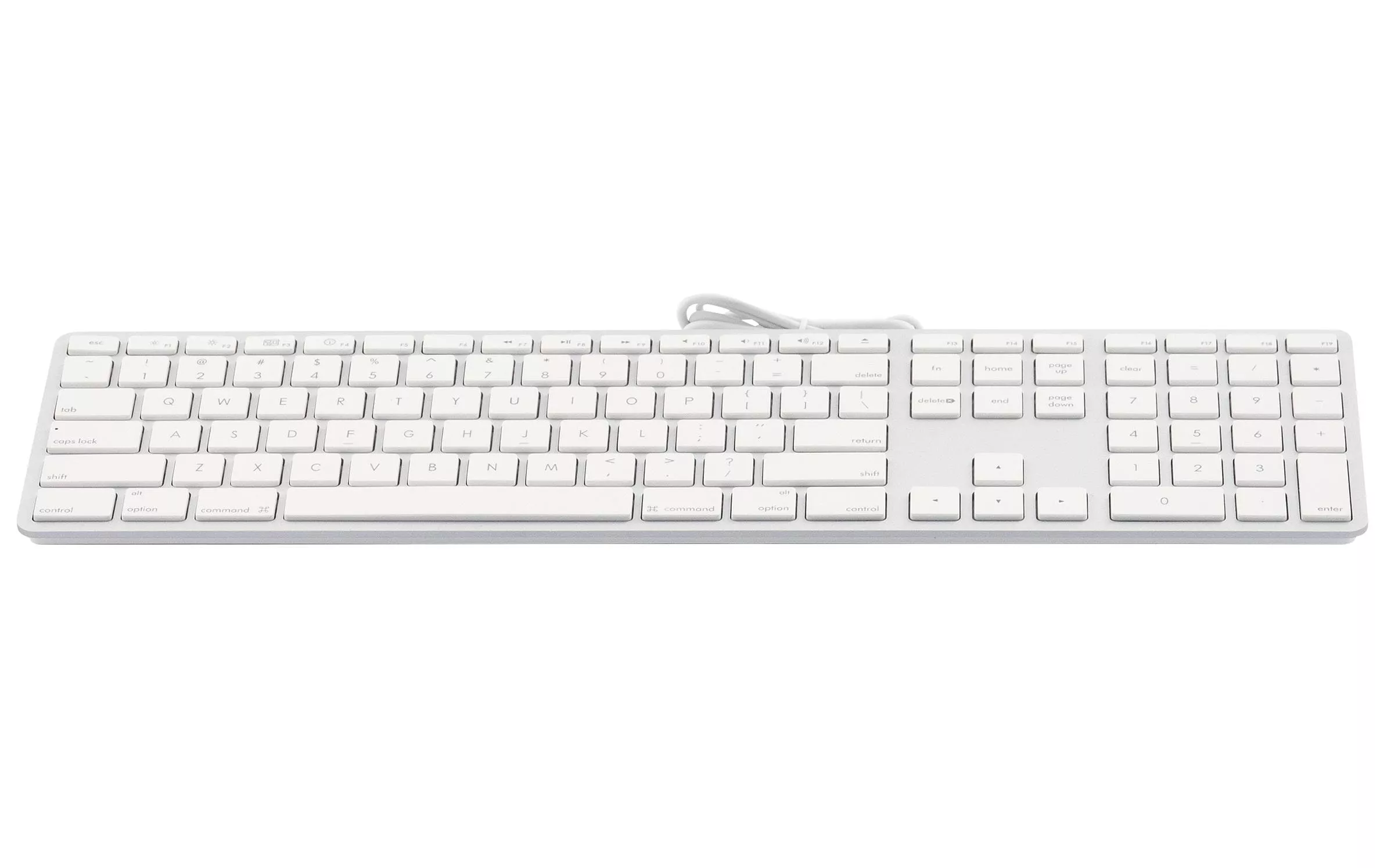 Clavier KB-1243 Blanc, disposition américaine avec clavier numérique