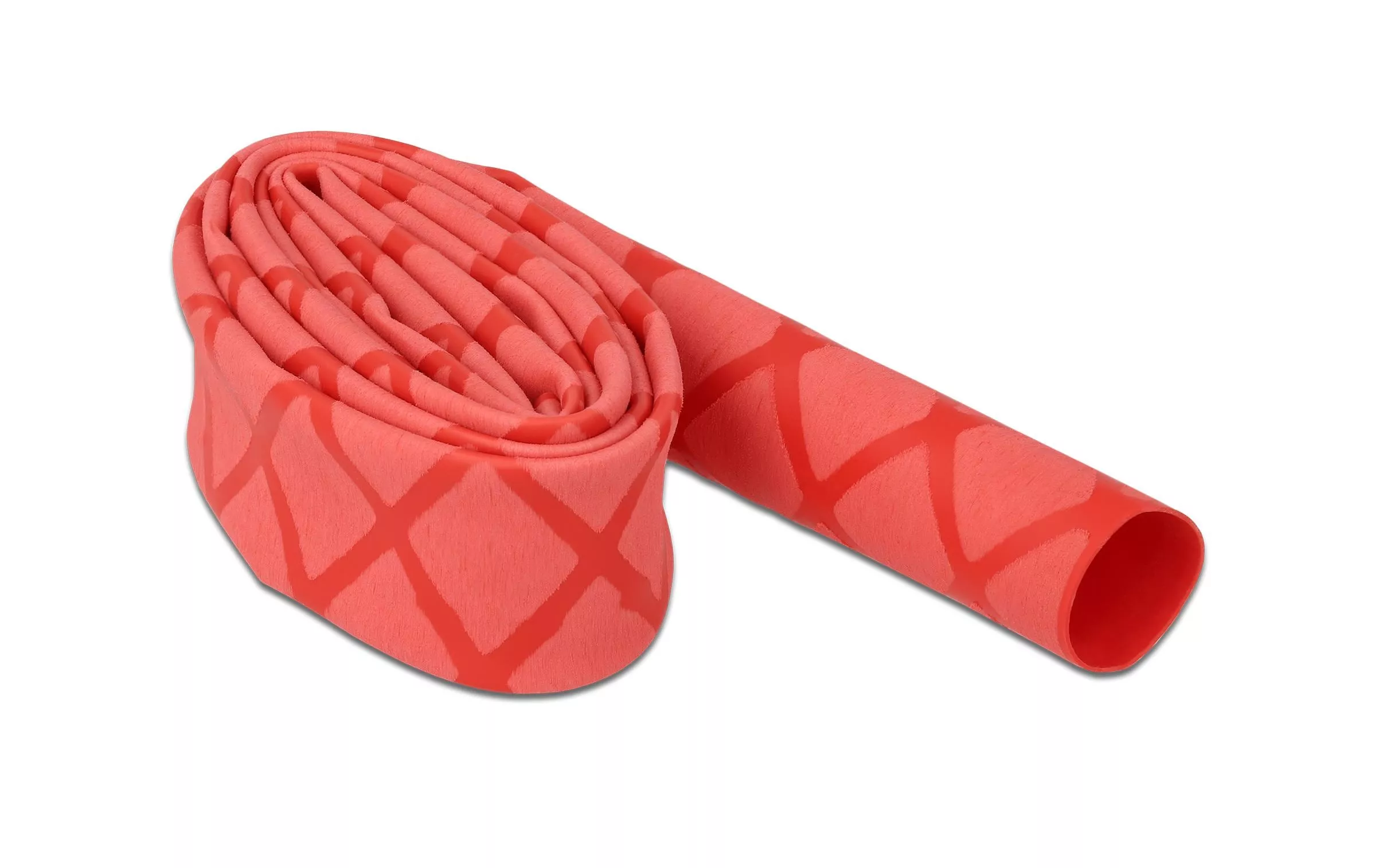 Heat Shrink Tubing X-Pattern Non-Slip 1 m x 15 mm Red
