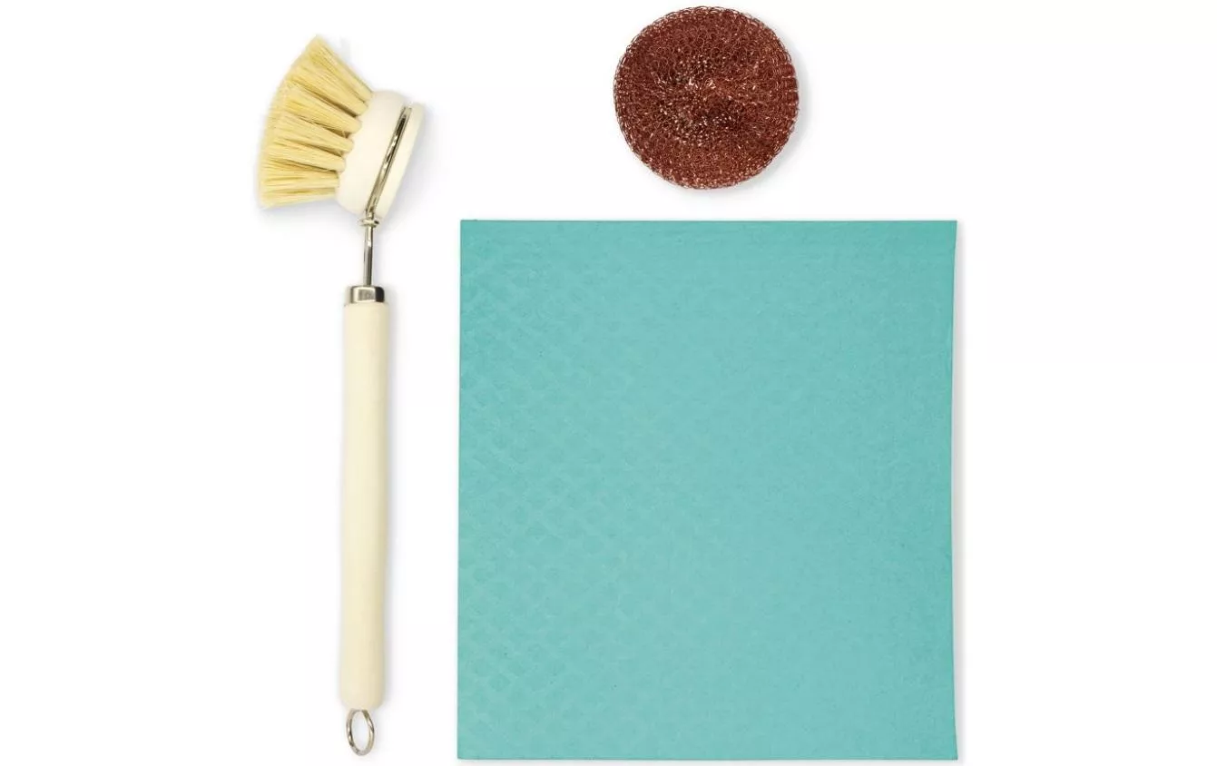 Kit di spazzole per la pulizia verde chiaro