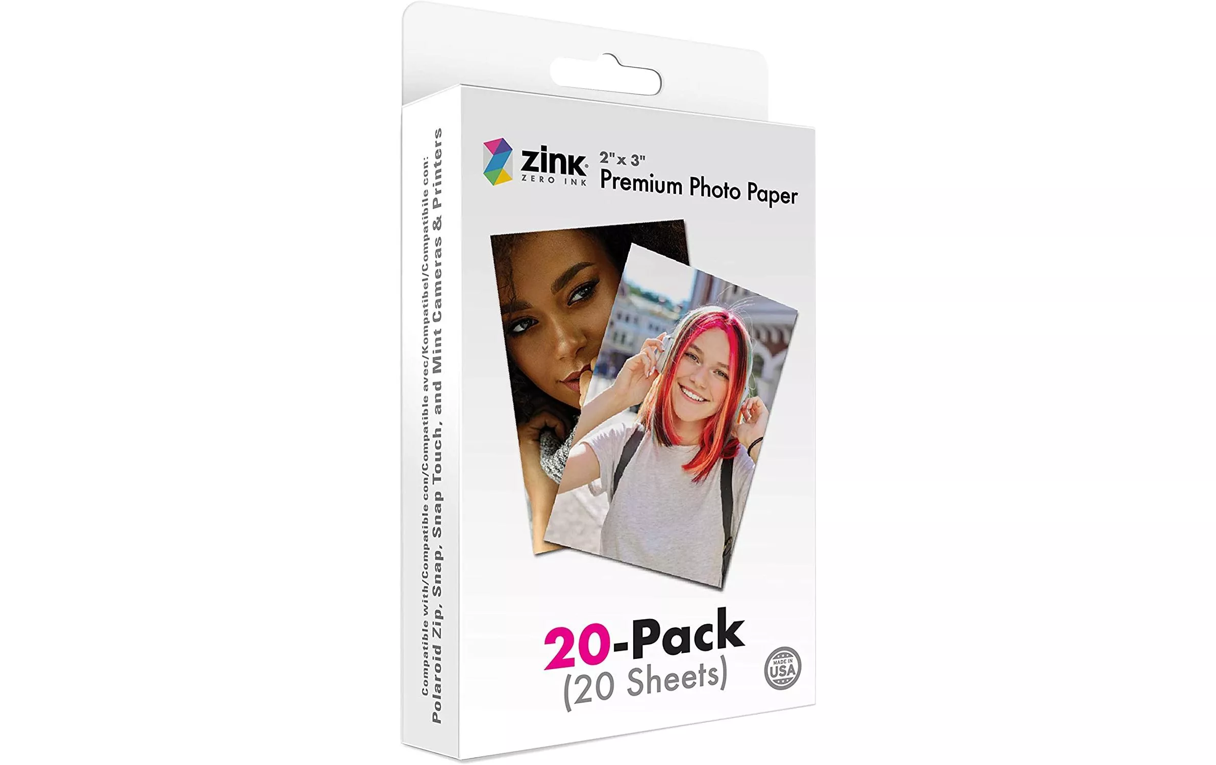 Instant Film Zinc Premium 2 x 3\" - 20 fogli