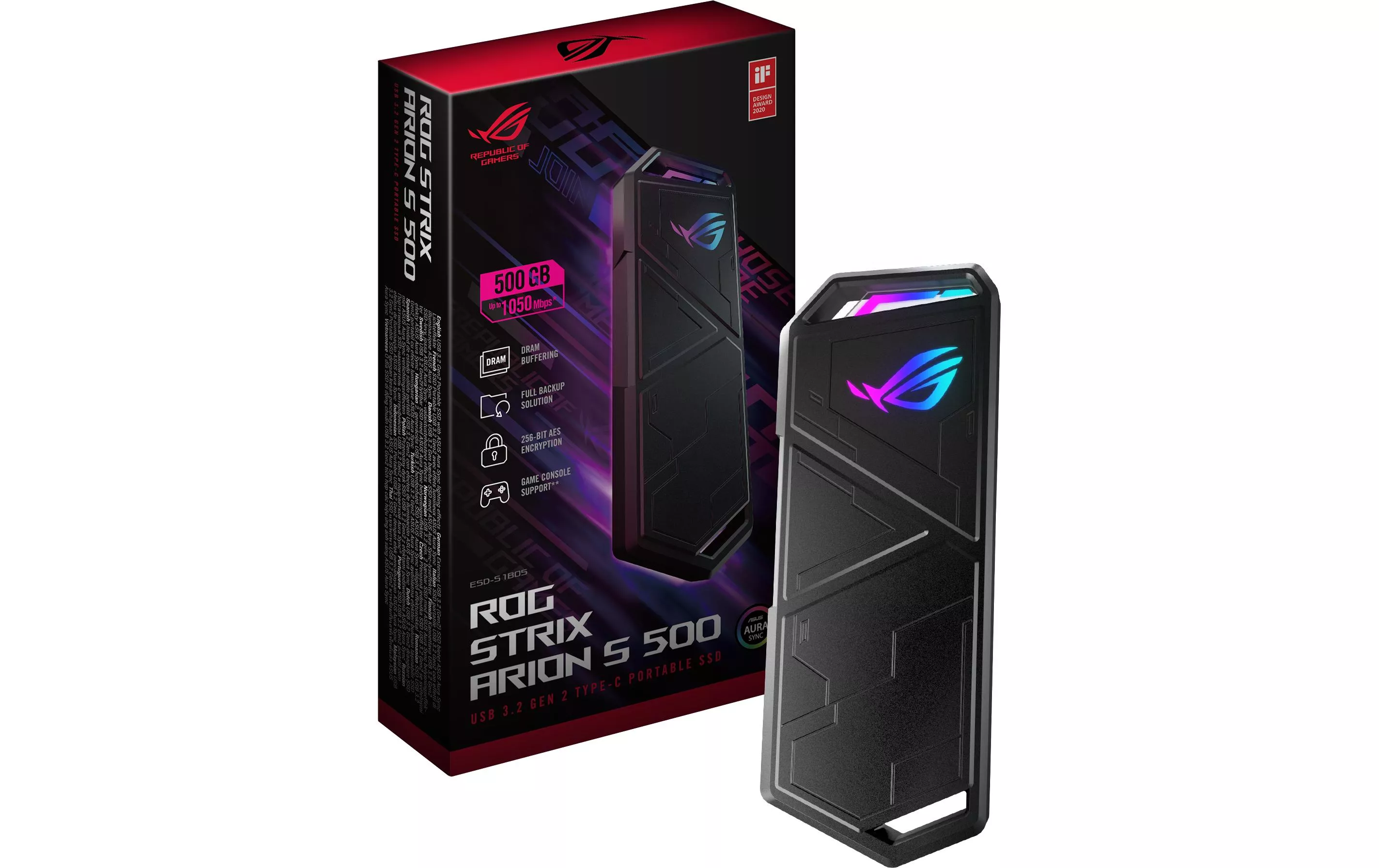 SSD externe ROG Strix Arion S500 500 GB