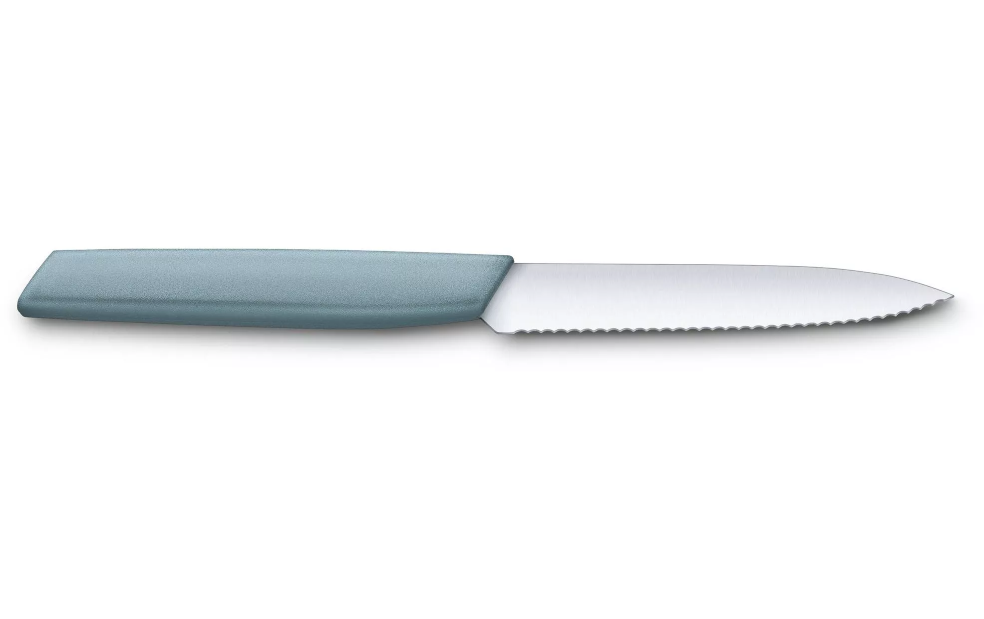 Couteau à légumes Swiss Modern avec bord dentelé 10 cm, Bleu clair