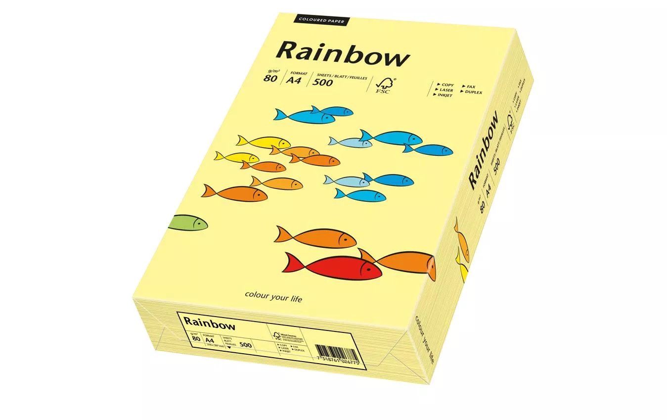 Carta copiativa Rainbow 80 g/m² A4, giallo chiaro