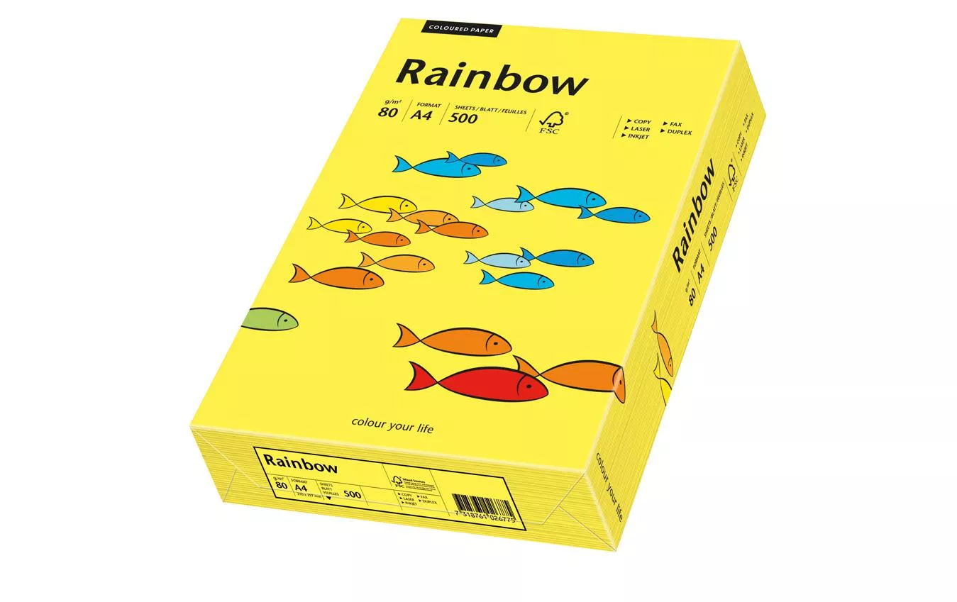 Kopierpapier Rainbow 80 g/m² A4, Mittelgelb