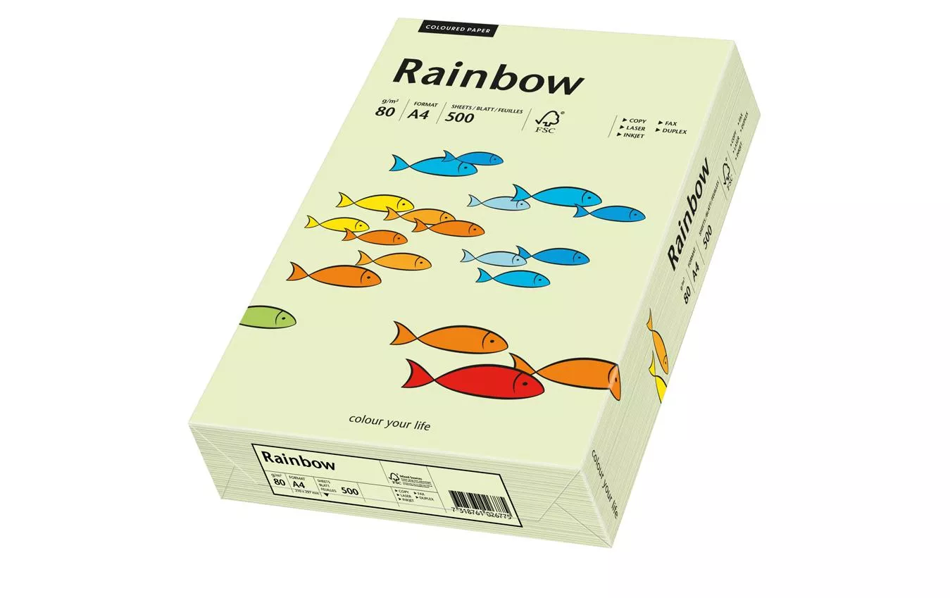 Papier pour photocopie Rainbow 80 g/m² A4, Vert clair