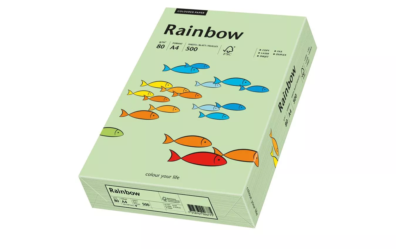 Papier pour photocopie Rainbow 80 g/m² A4, Vert moyen