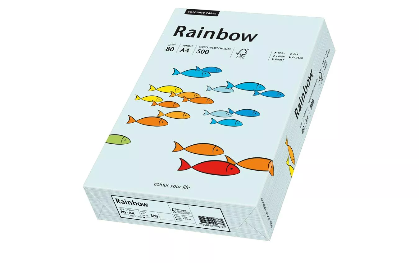 Papier pour photocopie Rainbow 80 g/m² A4, bleu clair