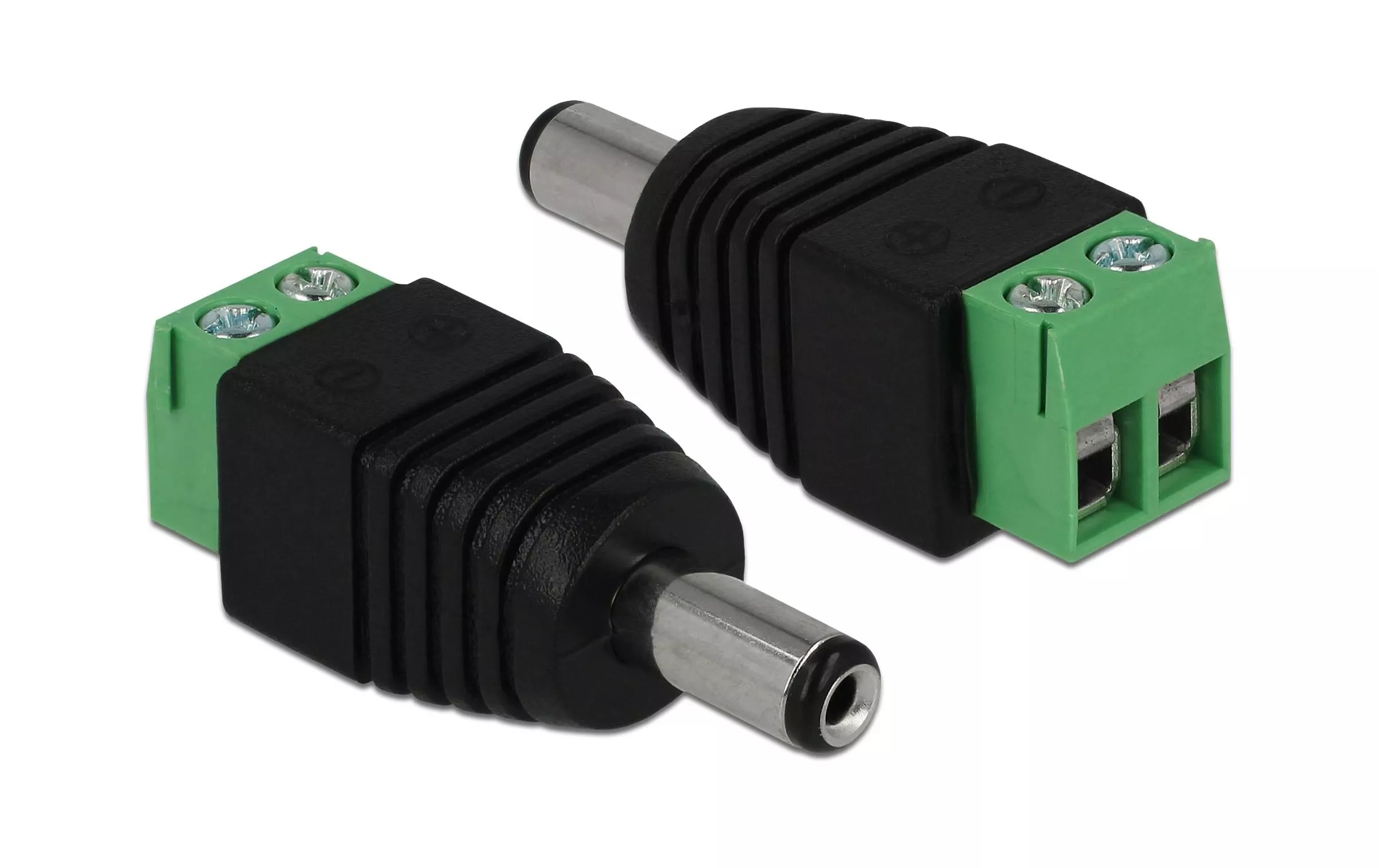 Hollow Connector DC 5.5 x 2.1 mm Plug > Morsettiera 2 Pin