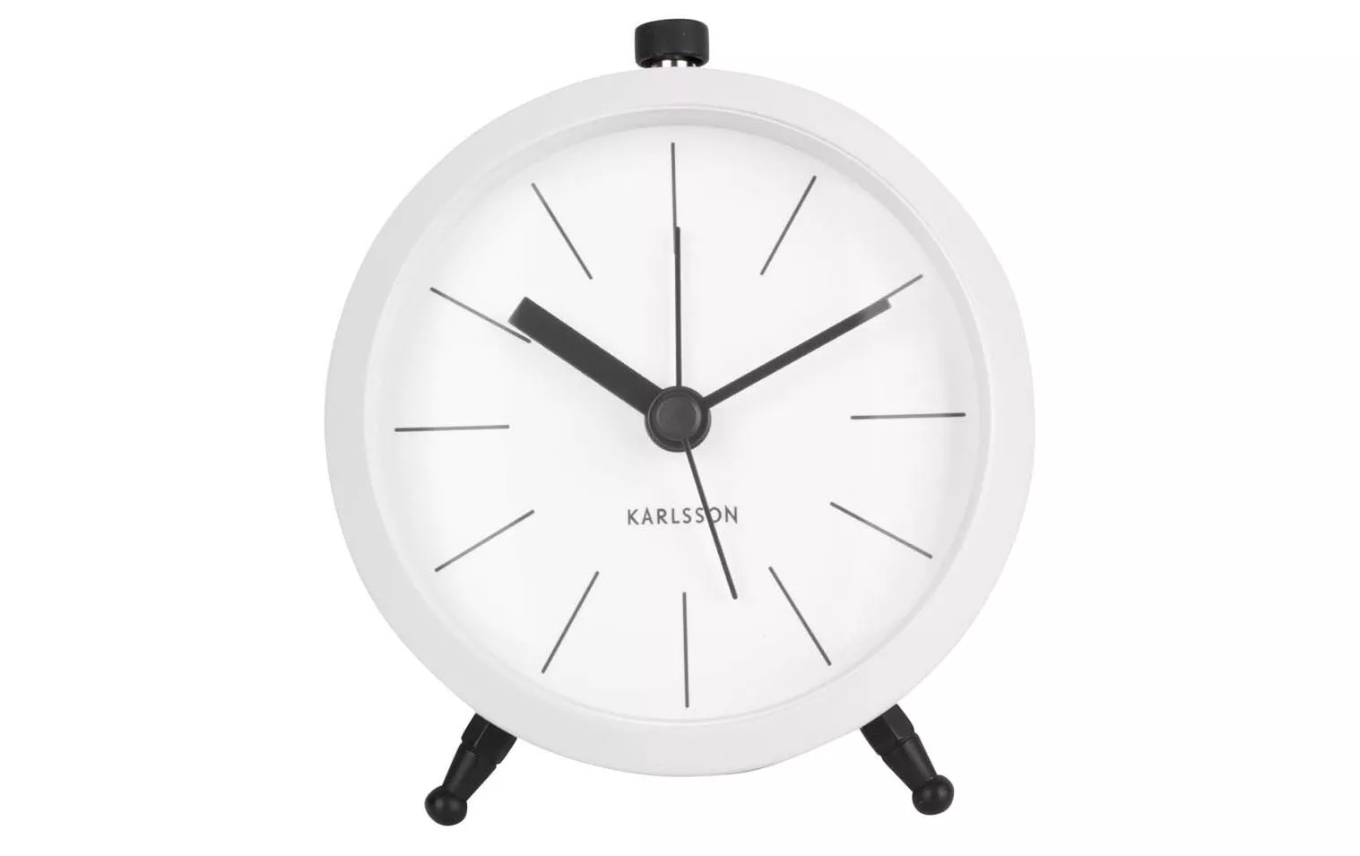 Classic Alarm Clock Button White Matt