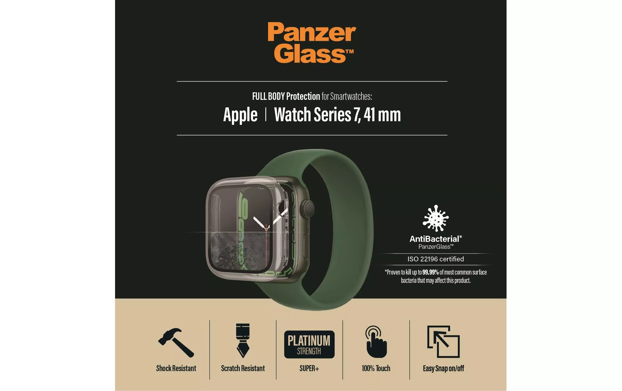 Protezione dello schermo Armour Glass Full Body Apple Watch 7/8 (41 mm)