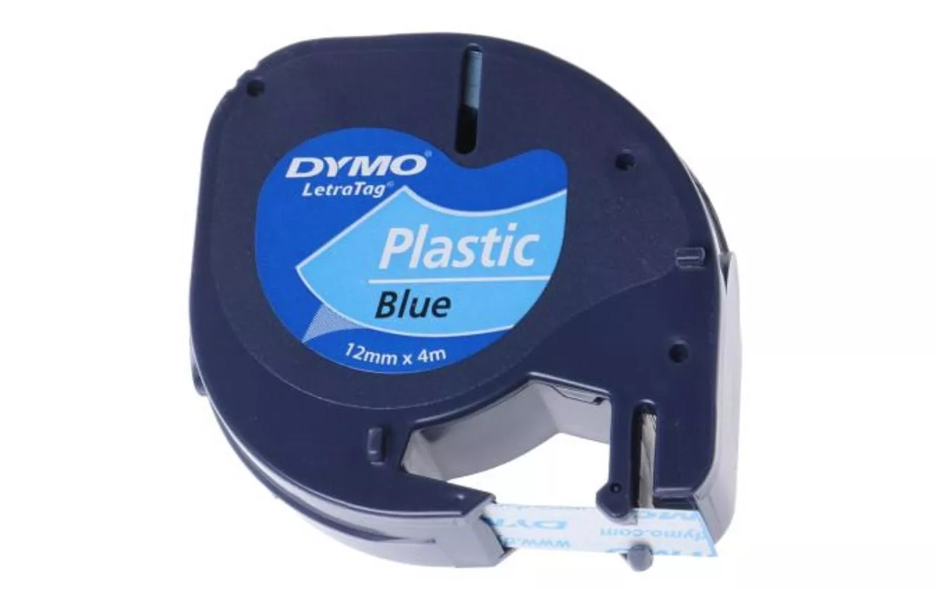 Nastro per etichette DYMO LetraTag nero su blu