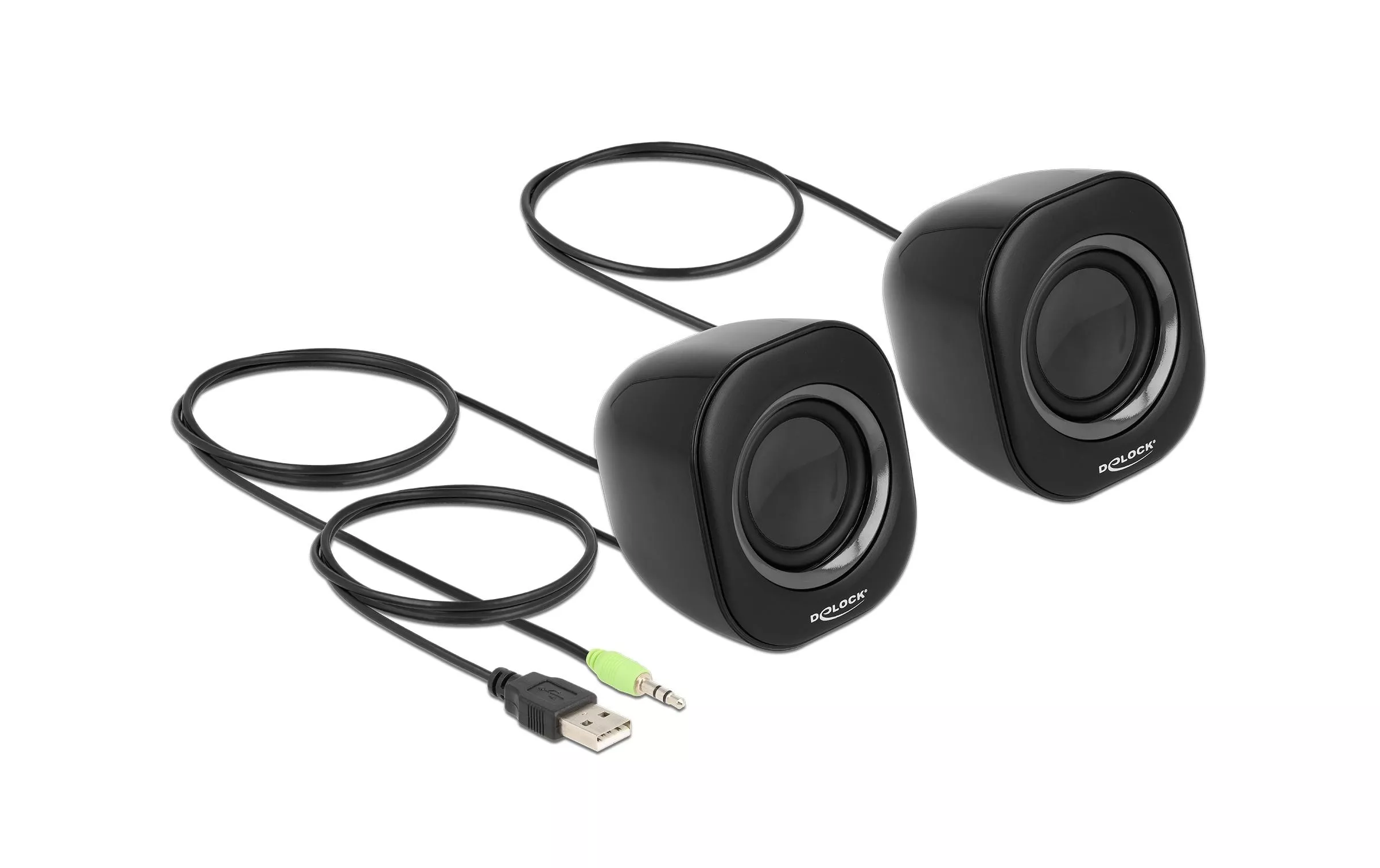 Haut-parleurs de PC Mini jack stéréo 3.5 mm, alimentation USB