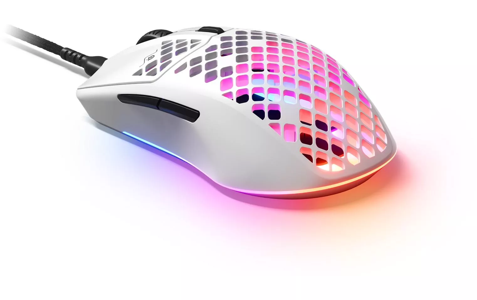 Acciaio serie Gaming Mouse Aerox 3 bianco
