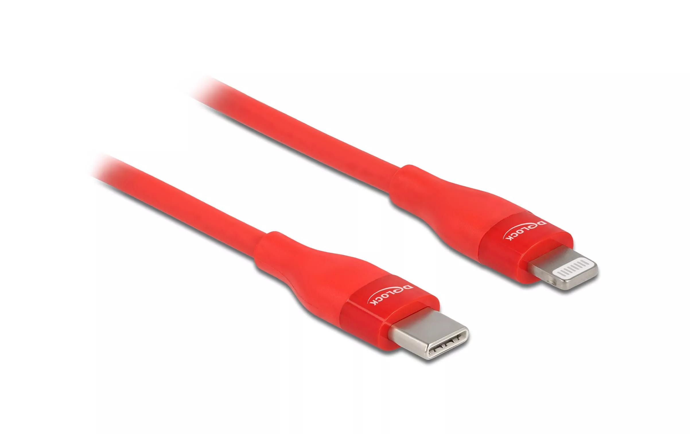 USB-Kabel USB C - Lightning 0.5 m, Rot