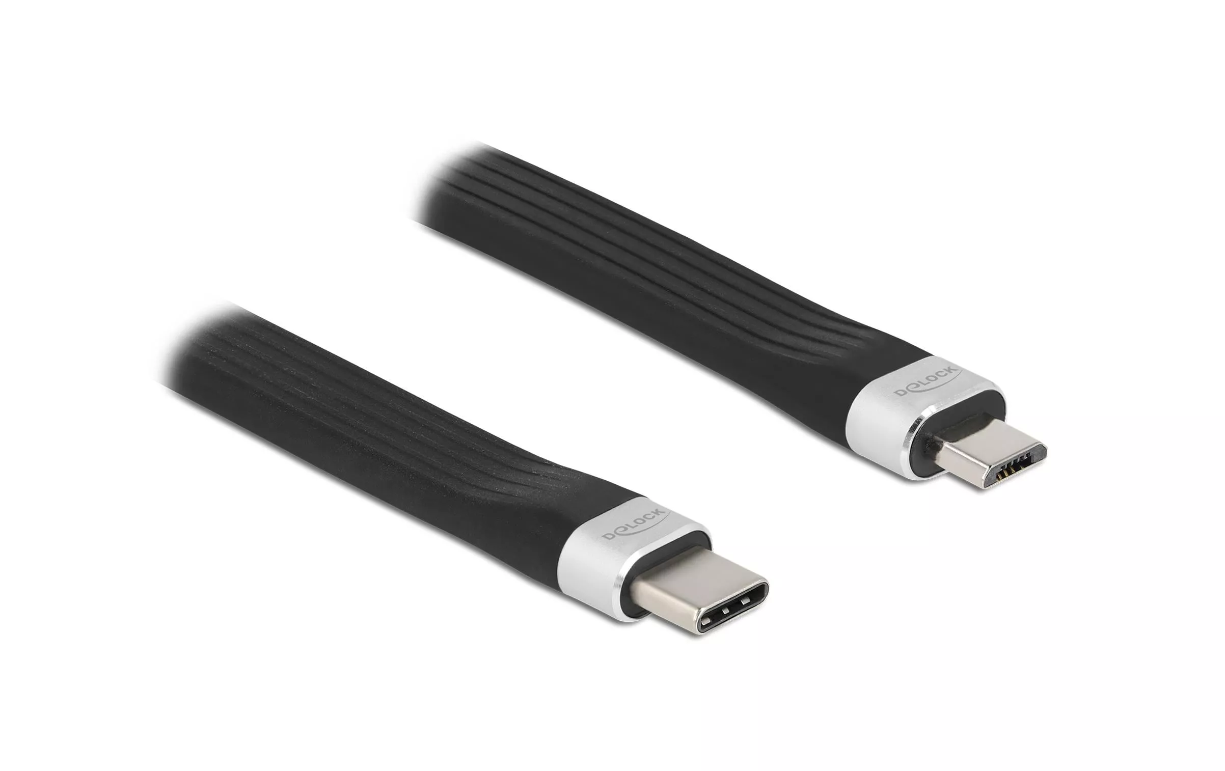 Câble plat USB 2.0 USB C - Micro-USB B 0.135 m