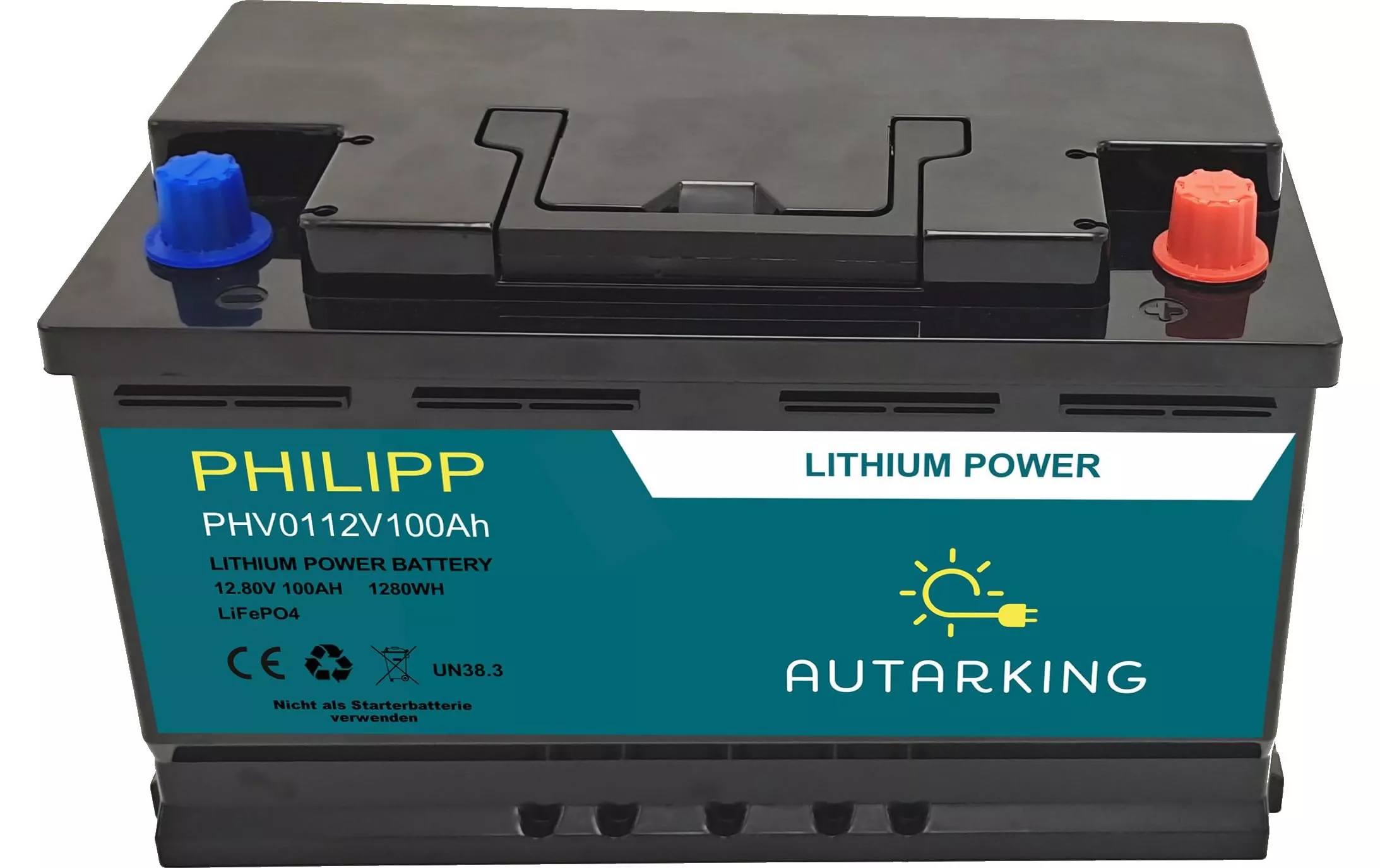 Batteria per il parcheggio Philipp LiFePO4, 12,8 V 100 Ah con app