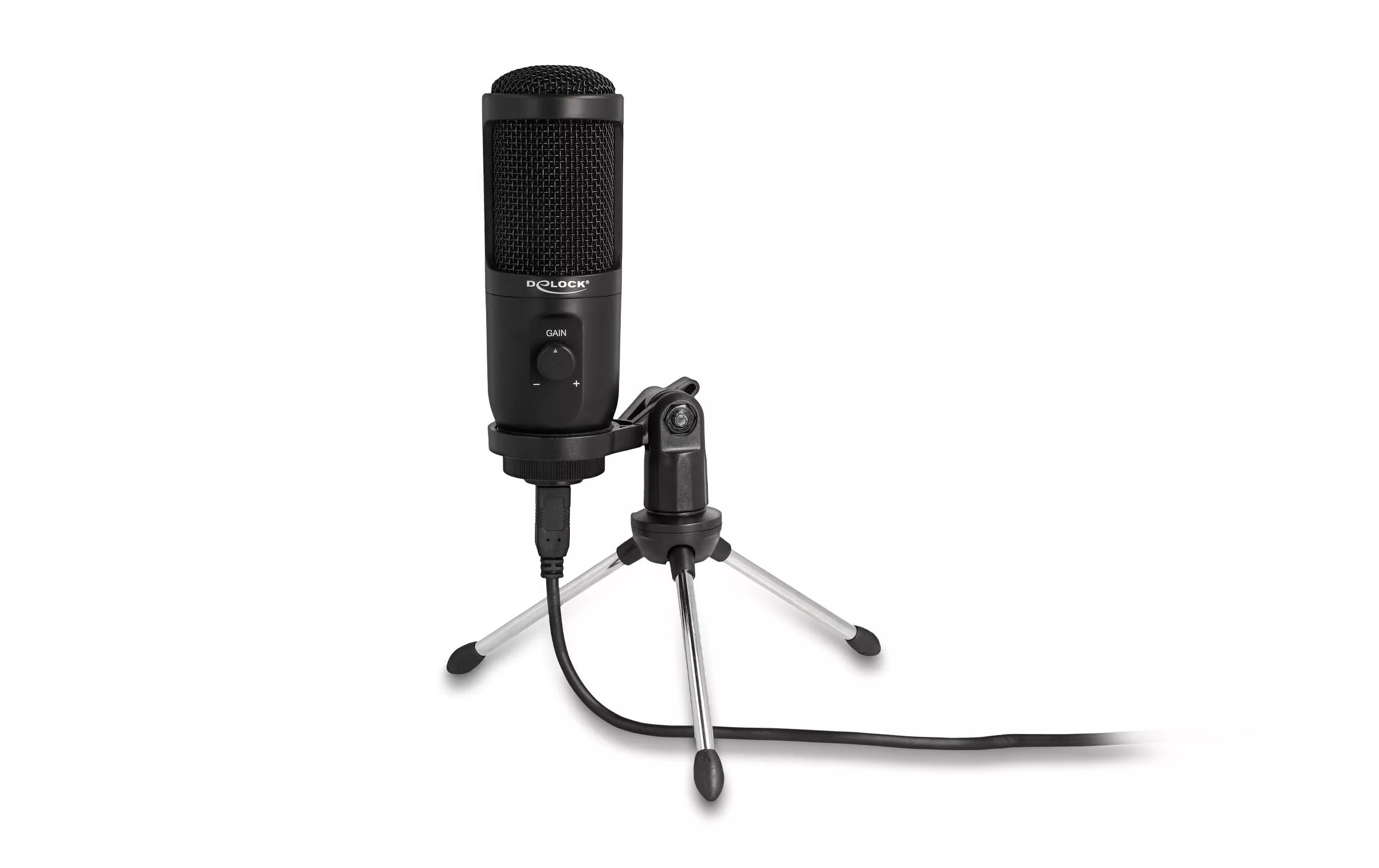 Microfono a condensatore Delock USB con supporto
