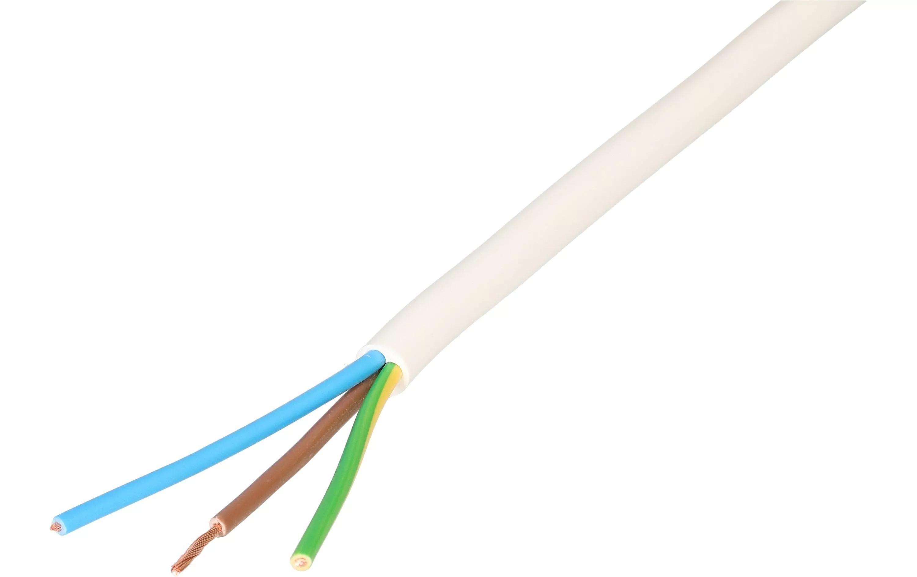 Câble d\u2019installation TD 3x 1 mm2, 20 m, Blanc