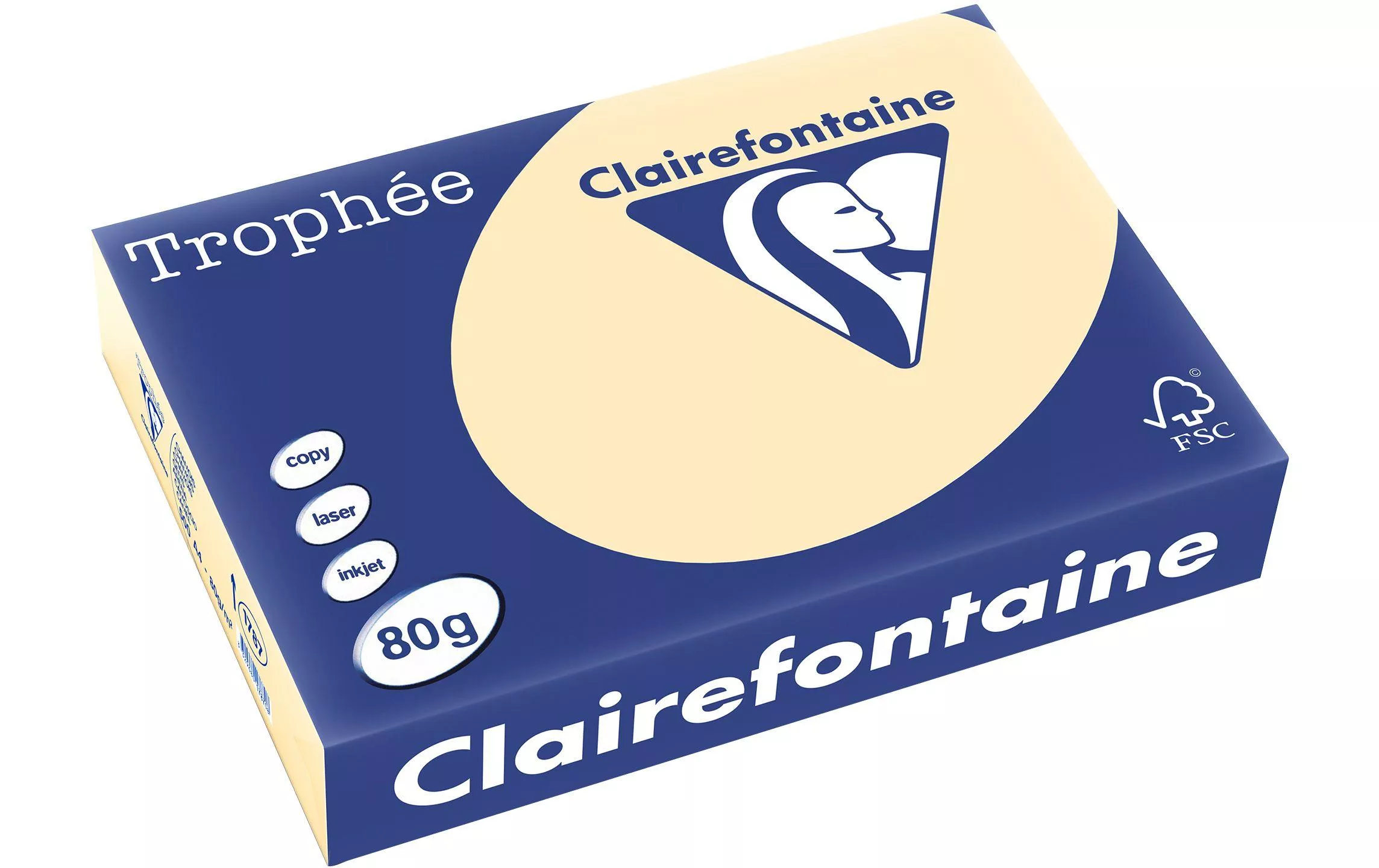 Carta copiativa Clairefontaine Trophée A4, 80 g/m², camoscio, 500 fogli
