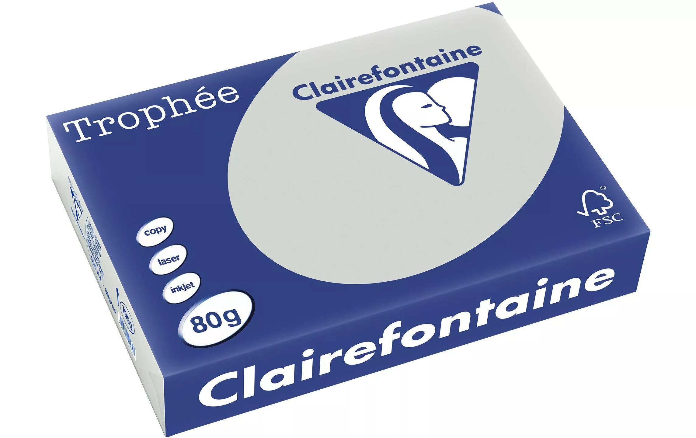 Carta Clairefontaine Trophée A4, 80 g/m², grigio, 500 fogli