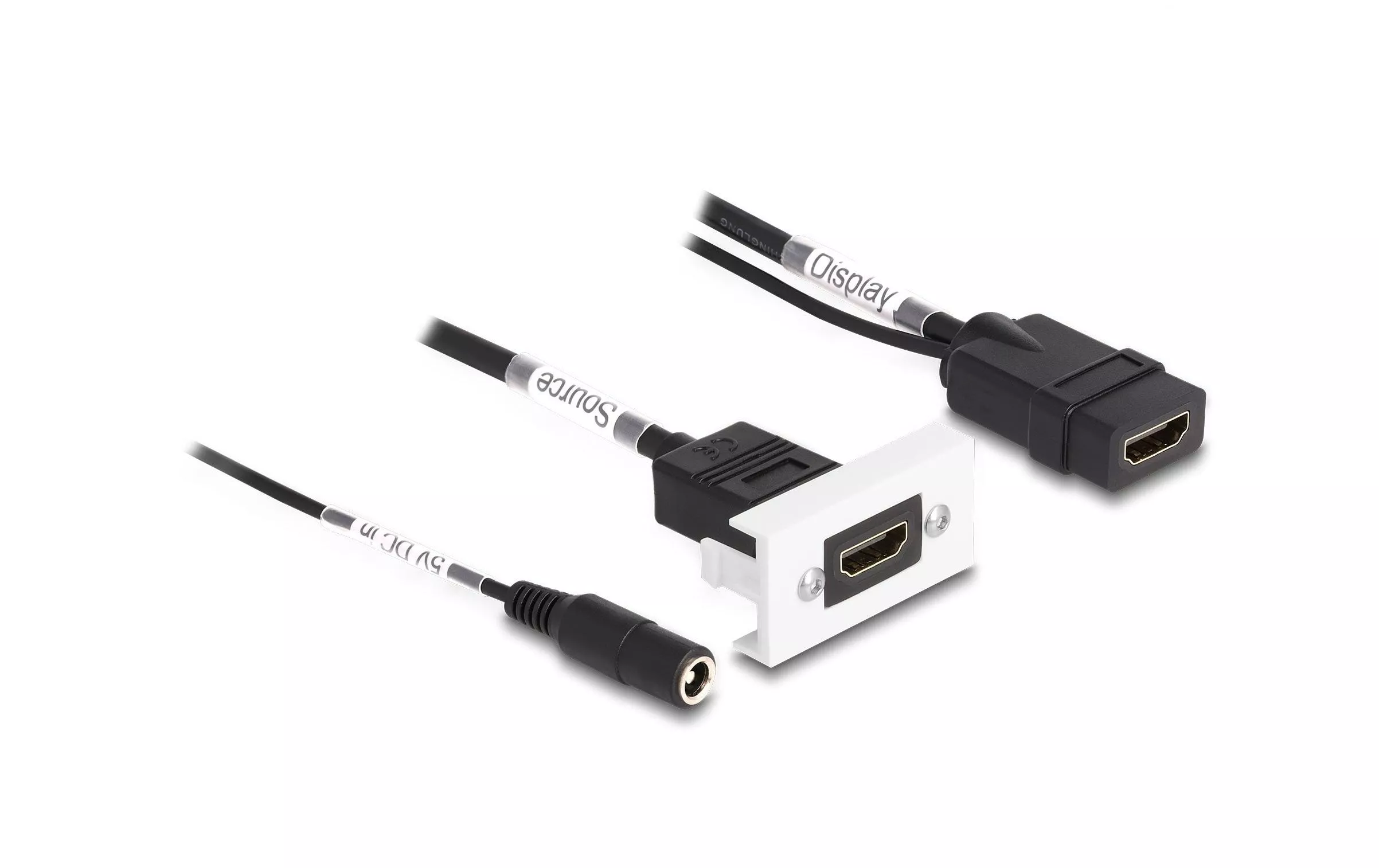 Adapter Easy 45 4K60Hz HDMI - Strombuchse/HDMI