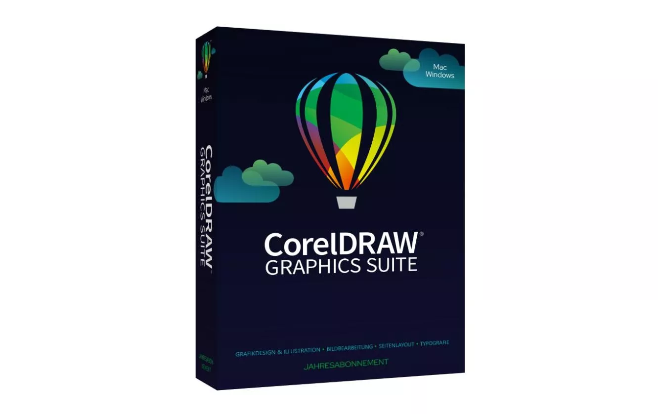 CorelDraw Graphics Suite Agnostic Box, ABO, 1yr, Win/Mac, DE