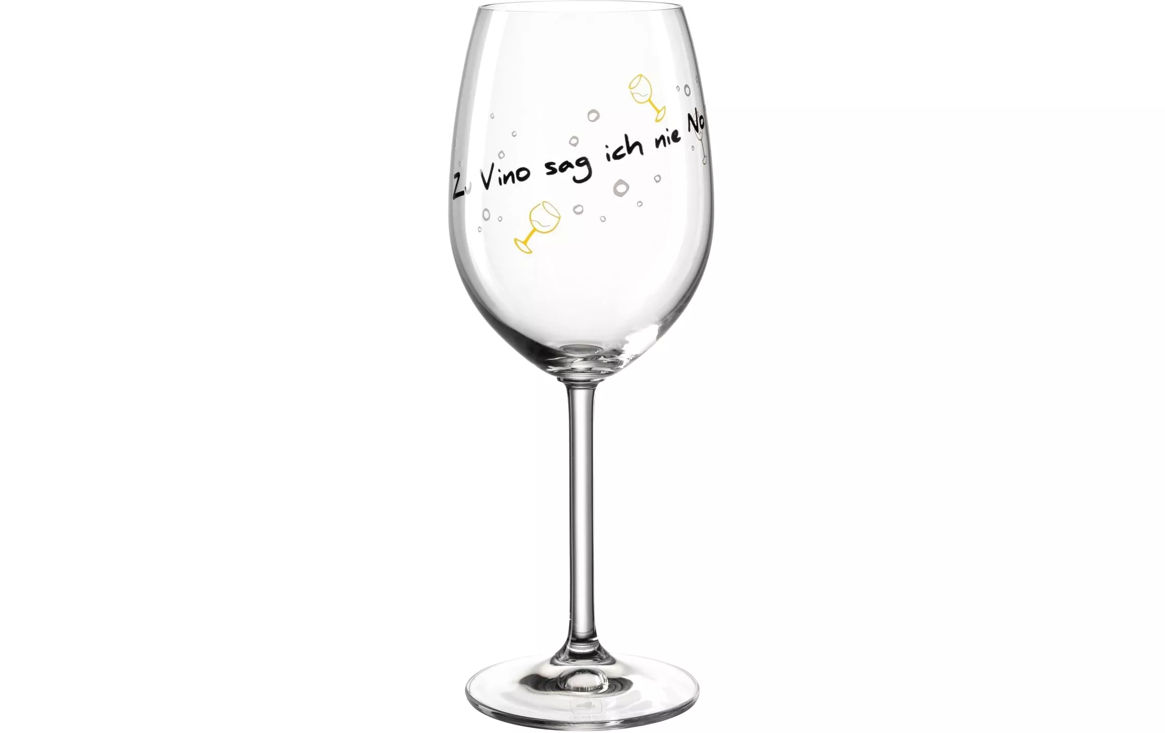 Bicchiere da vino rosso Leonardo Presente \"Zu Vino sag ich nie No\" 460 ml