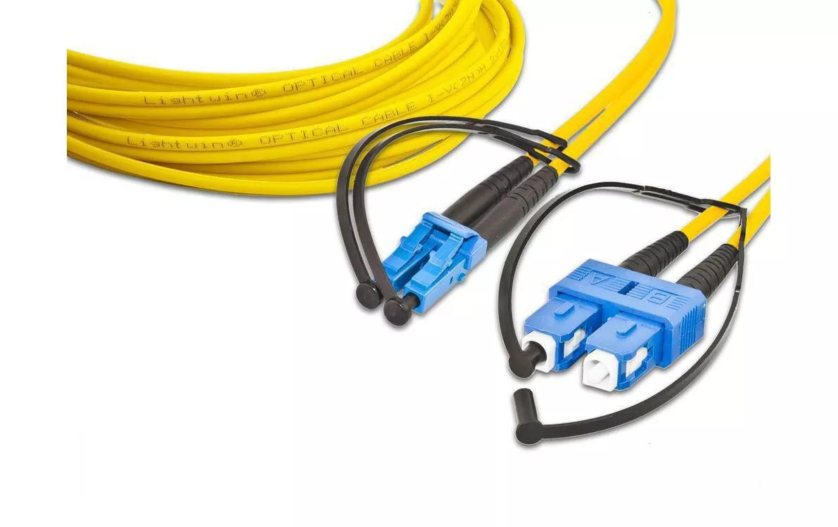 Câble patch à fibre optique LC-SC, Singlemode, Duplex, 1 m