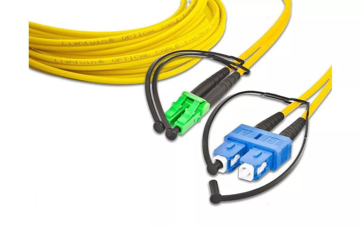 Câble patch à fibre optique LC/APC-SC, Singlemode, Duplex, 1 m