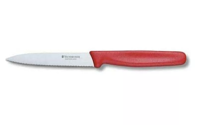 Couteau à légumes 10 cm, rouge