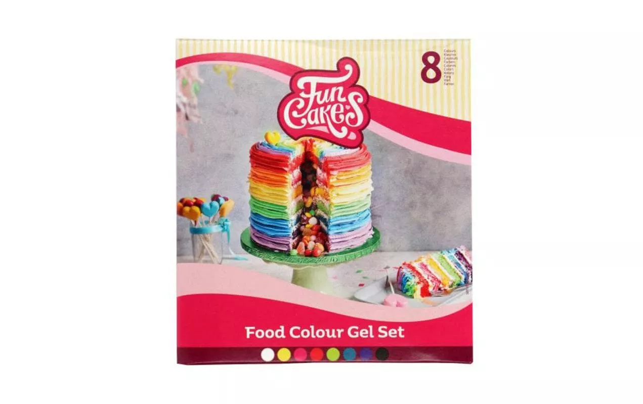 Set di colori alimentari Funcakes 8 pezzi, multicolore