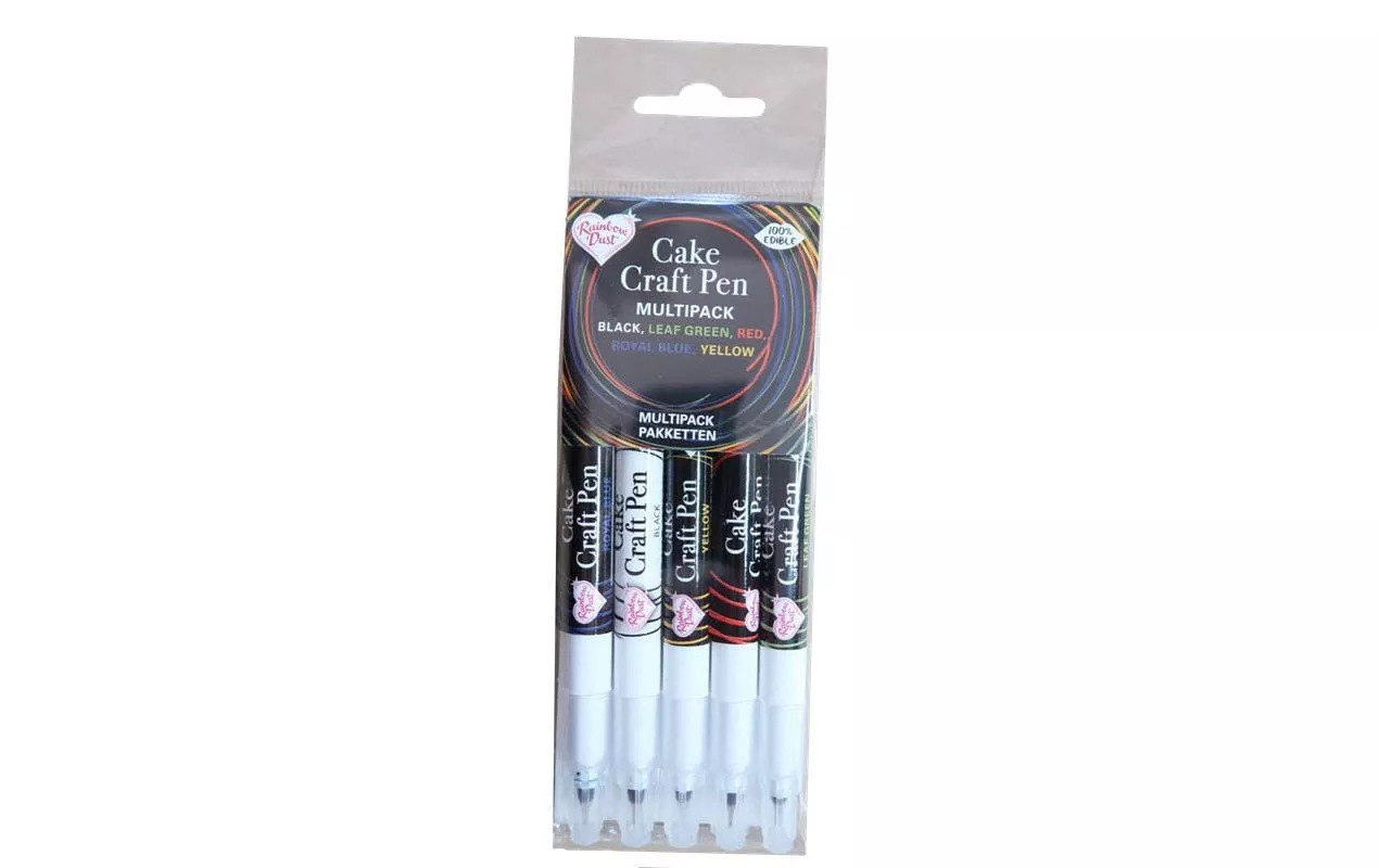 Crayons alimentaires Bleu/Jaune/Vert/Rouge/Noir