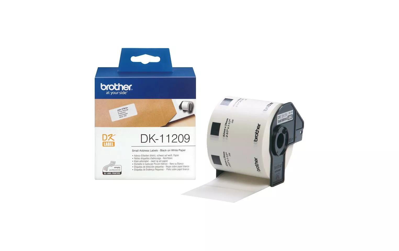 Rouleau à étiquettes DK-11209 Thermo Direct 29 x 62 mm