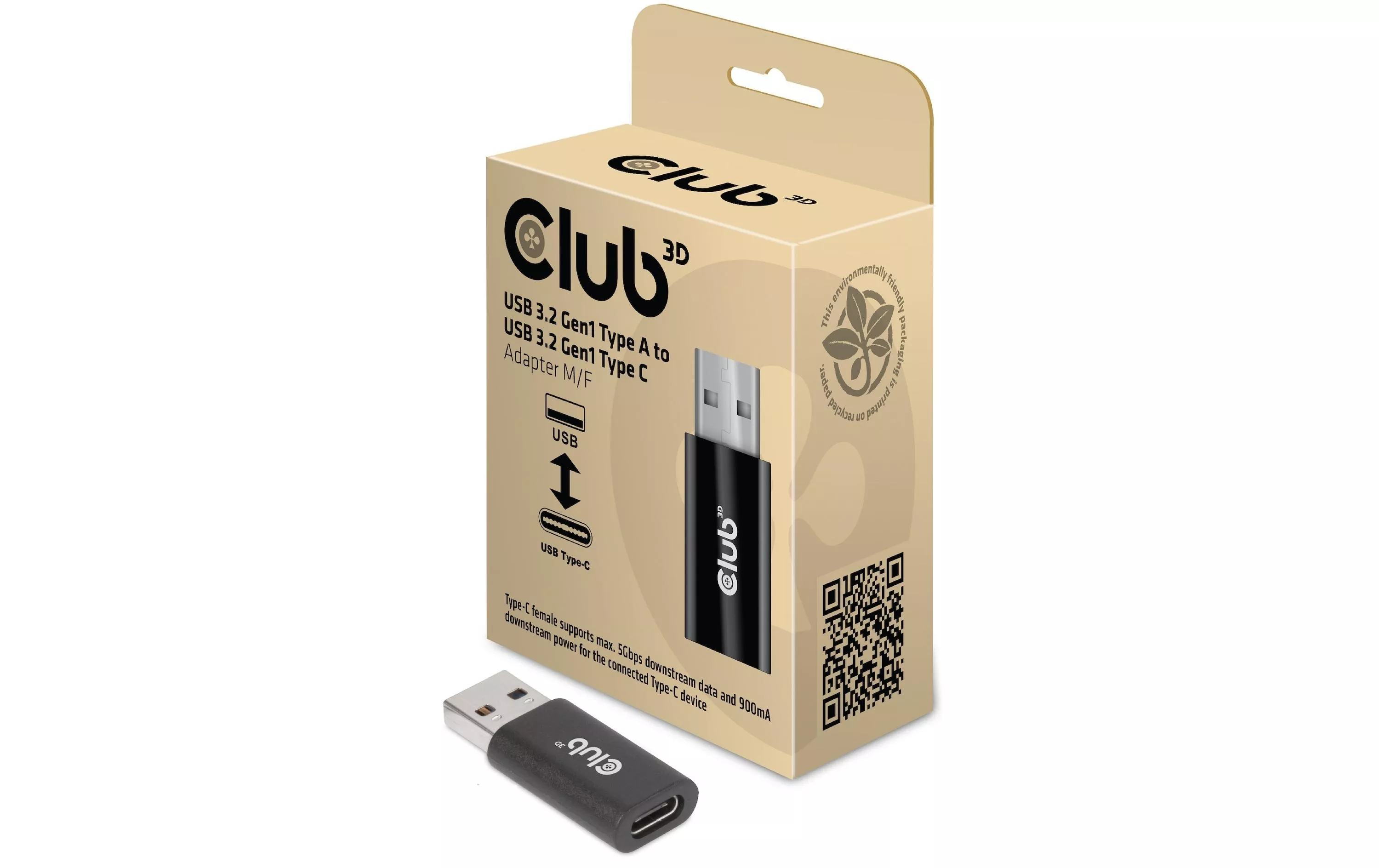 Adattatore USB Club 3D CAC-1525 Spina USB-A - Presa USB-C